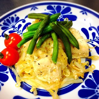 【一品で一食分の野菜】鶏むね肉のスチーマー蒸し